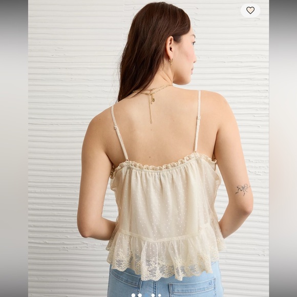 NWT American Eagle Cream Lace Cami Top - Picture 2 of 7